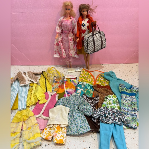 VTG Barbie Clothes Lot 1960s–1970s Mod Outfits Dresses Pants NO DOLLS